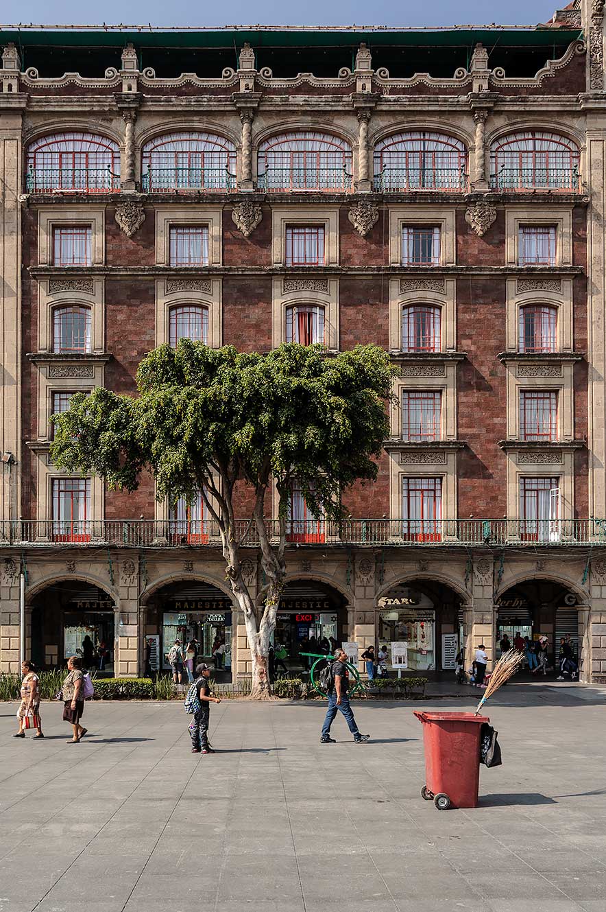 Houses surrounding Zocalo main square in Mexico City