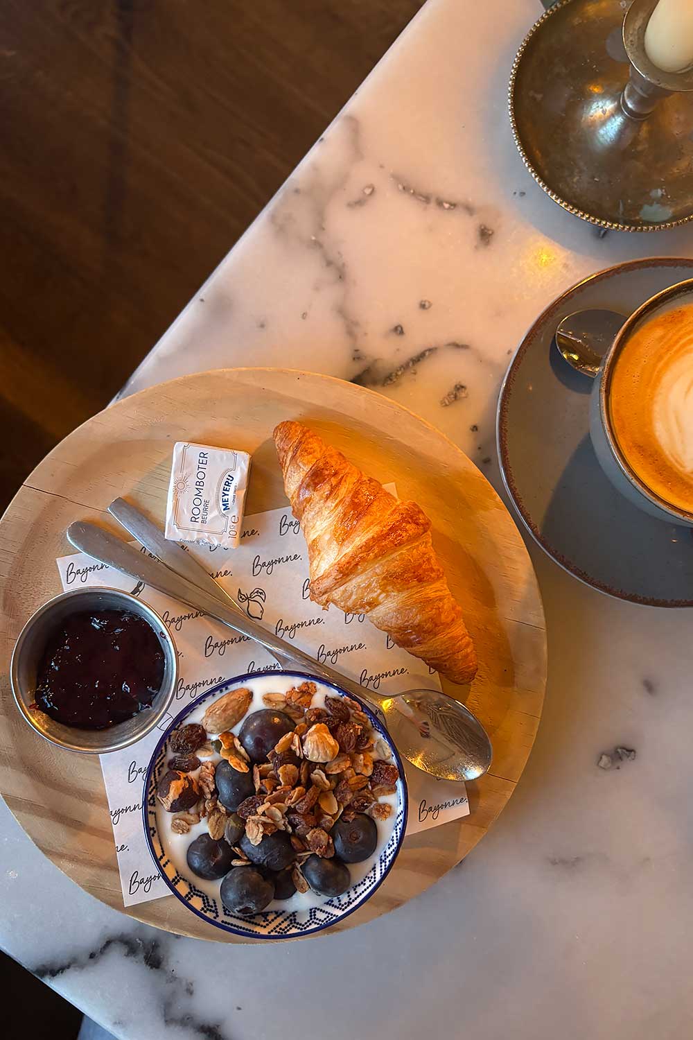 Breakfast at Bayonne when you stay at La Paulowna boutique hotel in The Hague