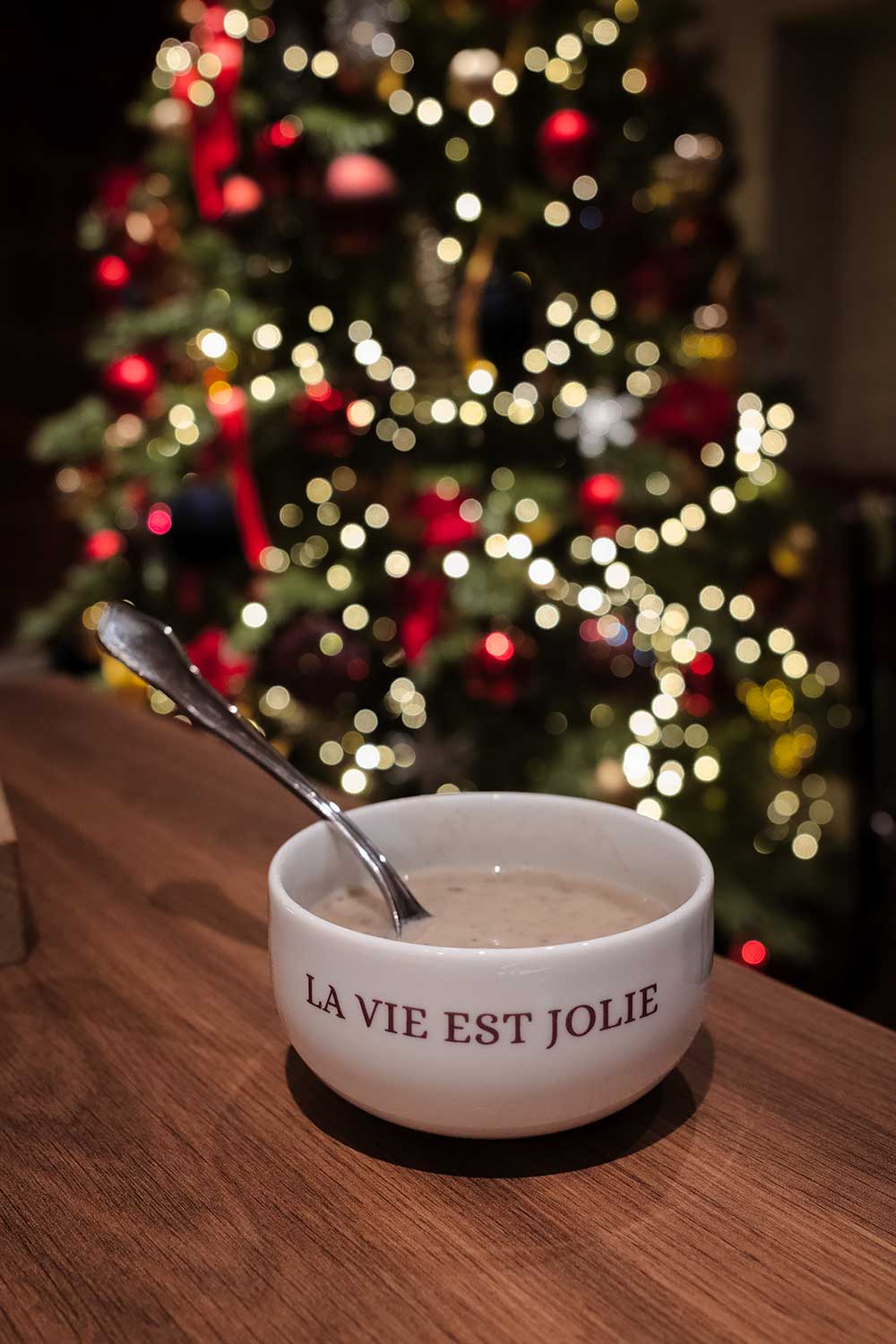 Soup and christmas tree at Townhouse Hotel Den Haag in The Hague