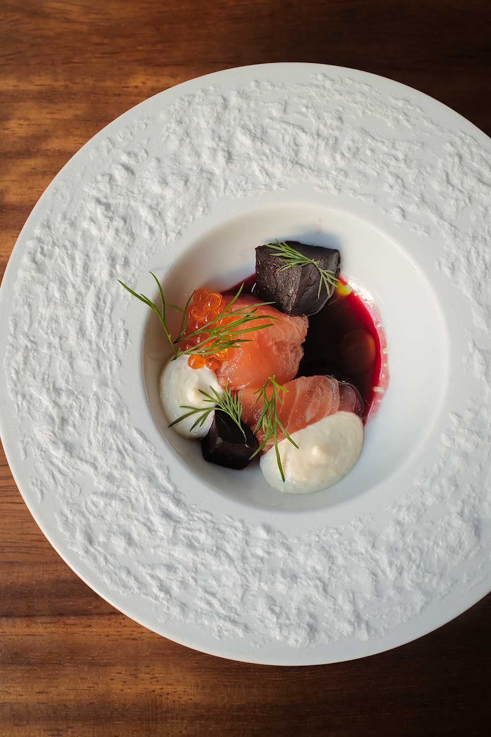 Cured trout at Georgie Bistro, one of the best restaurants in Ljubljana, Slovenia