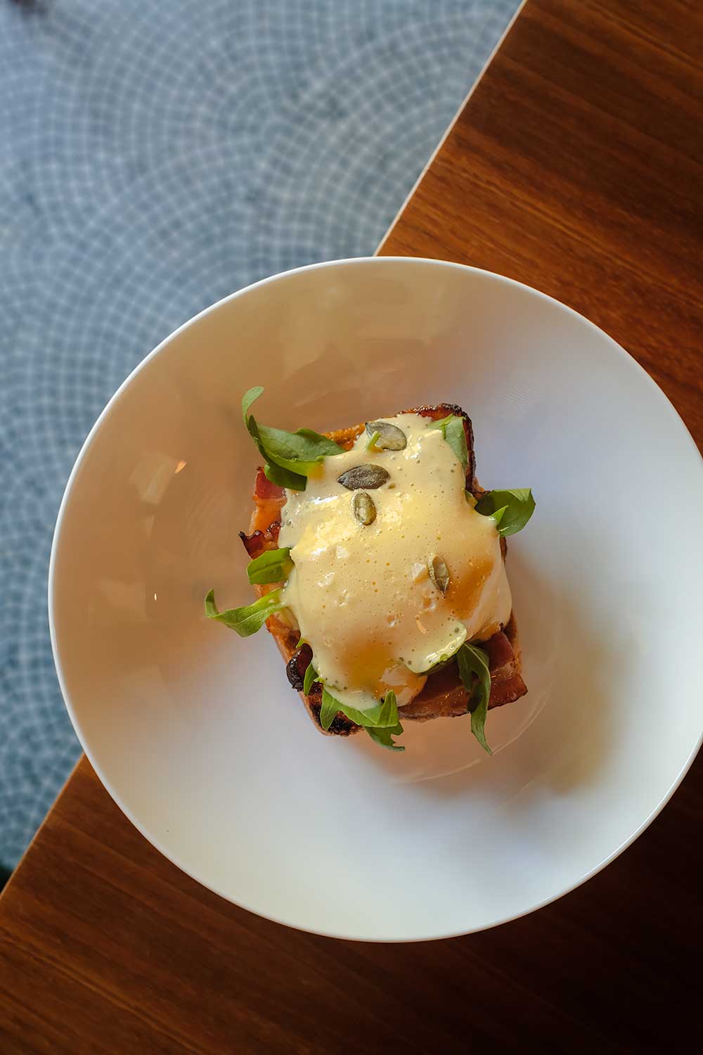 Eggs benedict at JAZ by Ana Ros, at the AS boutique hotel in Ljubljana