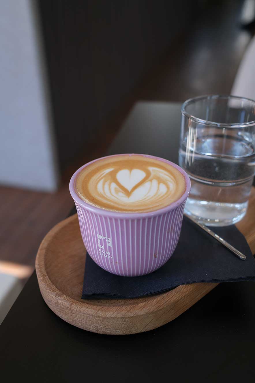 Coffee at Kavarna Specialka by Goat Story, part of Rog Center in Ljubljana