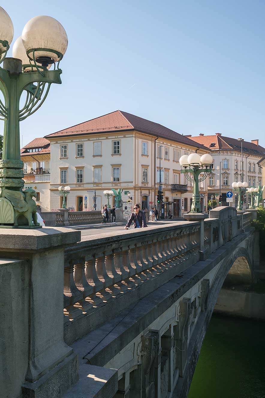 Crossing the Dragon Bridge is one of the best things to do in Ljubljana