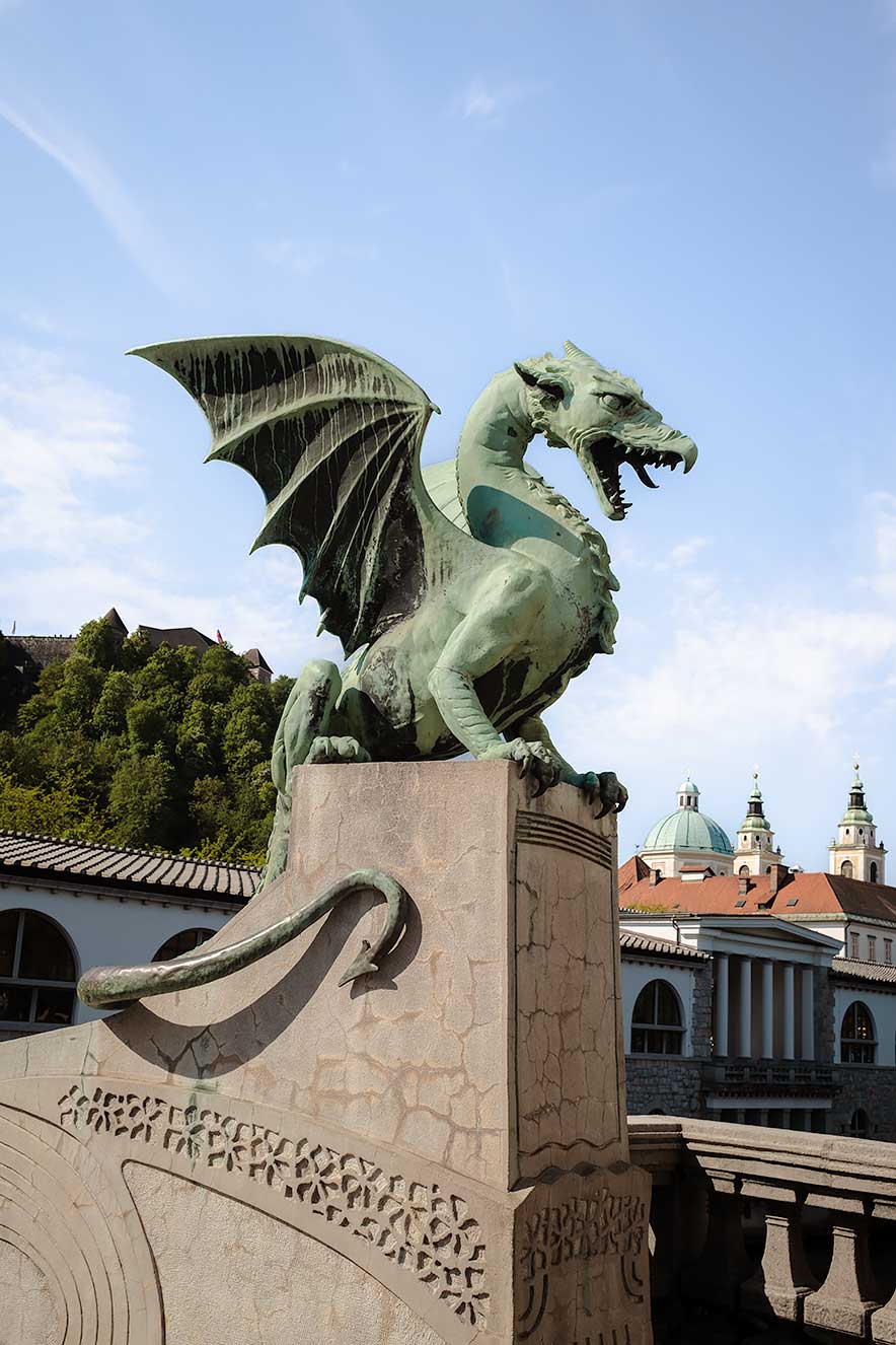 Crossing the Dragon Bridge is one of the best things to do in Ljubljana