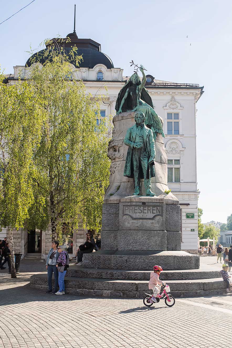 Preseren Square in Ljubljana